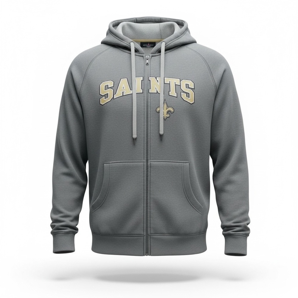 Antigua Men's‎ Full Zip Licensed Hoodie New Orleans Saints NWT